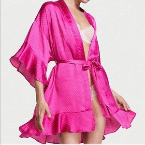 Victoria’s Secret Flounce Satin Robe